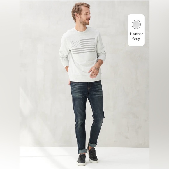 Lucky Brand 100% Cotton USA Flag Crewneck | men’s large - Picture 8 of 8